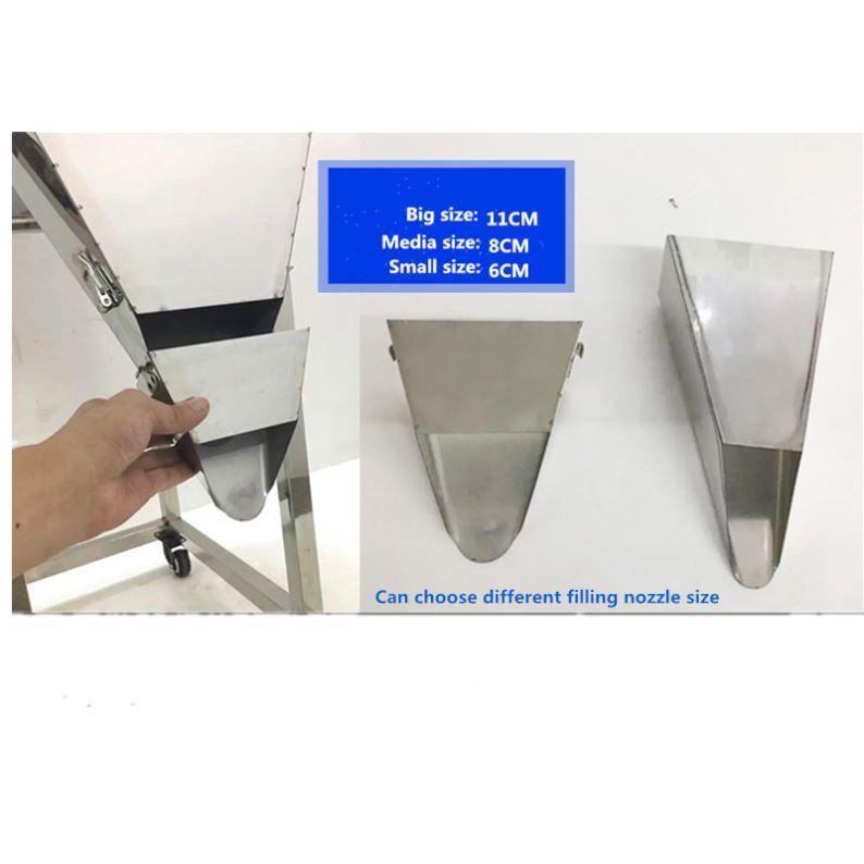 Υψηλής ποιότητας 100-3000g ημιαυτόματη μηχανή πλήρωσης κόκκων / σκόνης / ρυζιού / καφέ / μπαχαρικών με μεγάλη λακκούβα