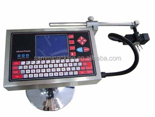 Máquina de codificação a jato de tinta de tela sensível ao toque com velocidade de 35 m/minuto e cabeça de pulverização giratória de 180° para impressão de dados variáveis