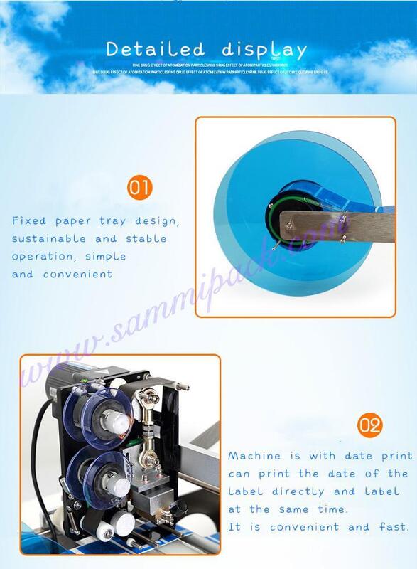 Adhesive Label Bottle Labeling Machine Incorporating Label Roll Diameter Inner Dia 75mm Ensuring Smooth and Label Feeding