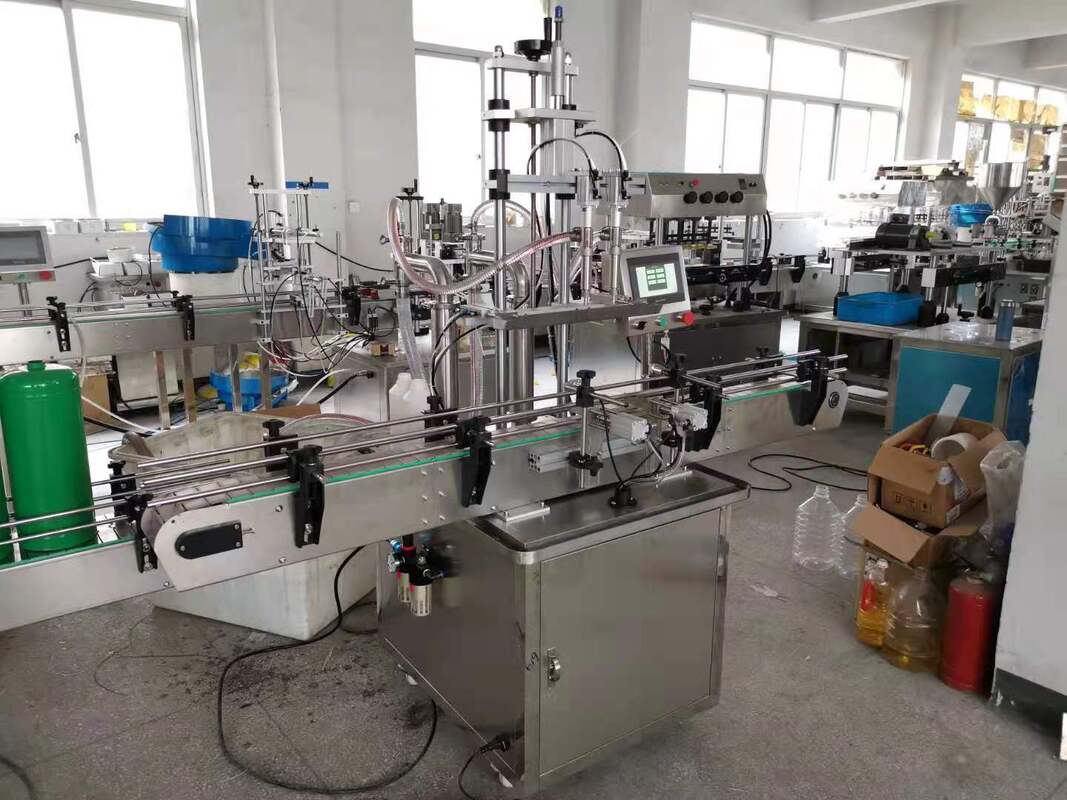 Liquid automatic filling capping labeling machine ideal for streamlined production lines