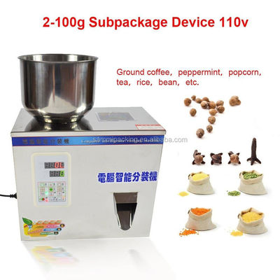 Semi Automatic Tea Weighing Machine , Coffee Bean Powder Filling Machine