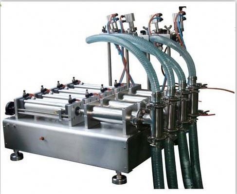 4 Heads Pneumatic Driven Liquid Filling Machine For Beverage,Oil,Shampoo,Alcohol,Perfume