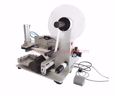 Square Flat Surface Tabletop Bottle Labeling Machine For Pouch Carton Box