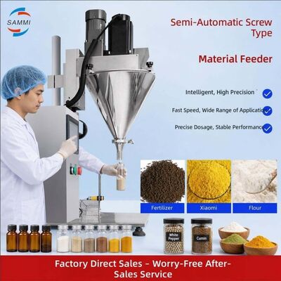 Auger powder filling machine optimized for powder packaging in food and cosmetic manufacturing